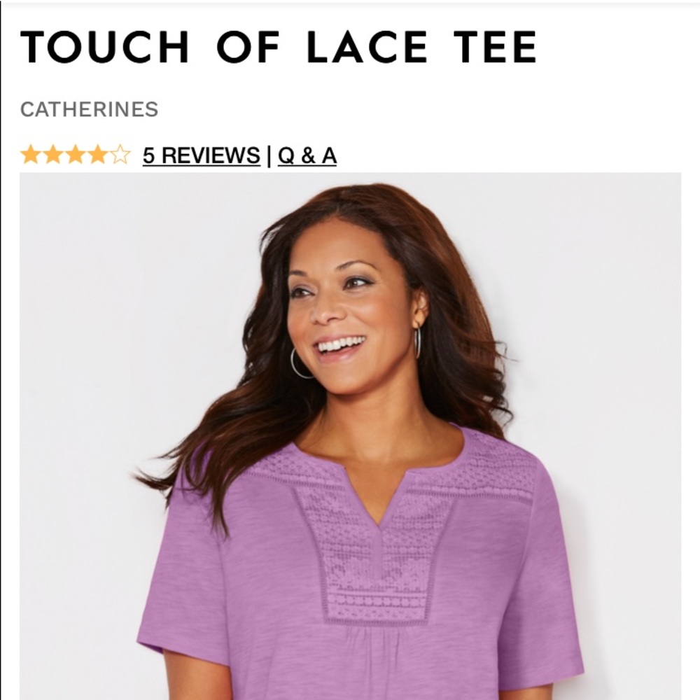 ♥️ Catherine’s Lavender Touch of Lace shirt